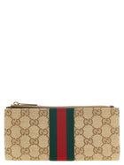 Gucci Web Long Wallet Beige