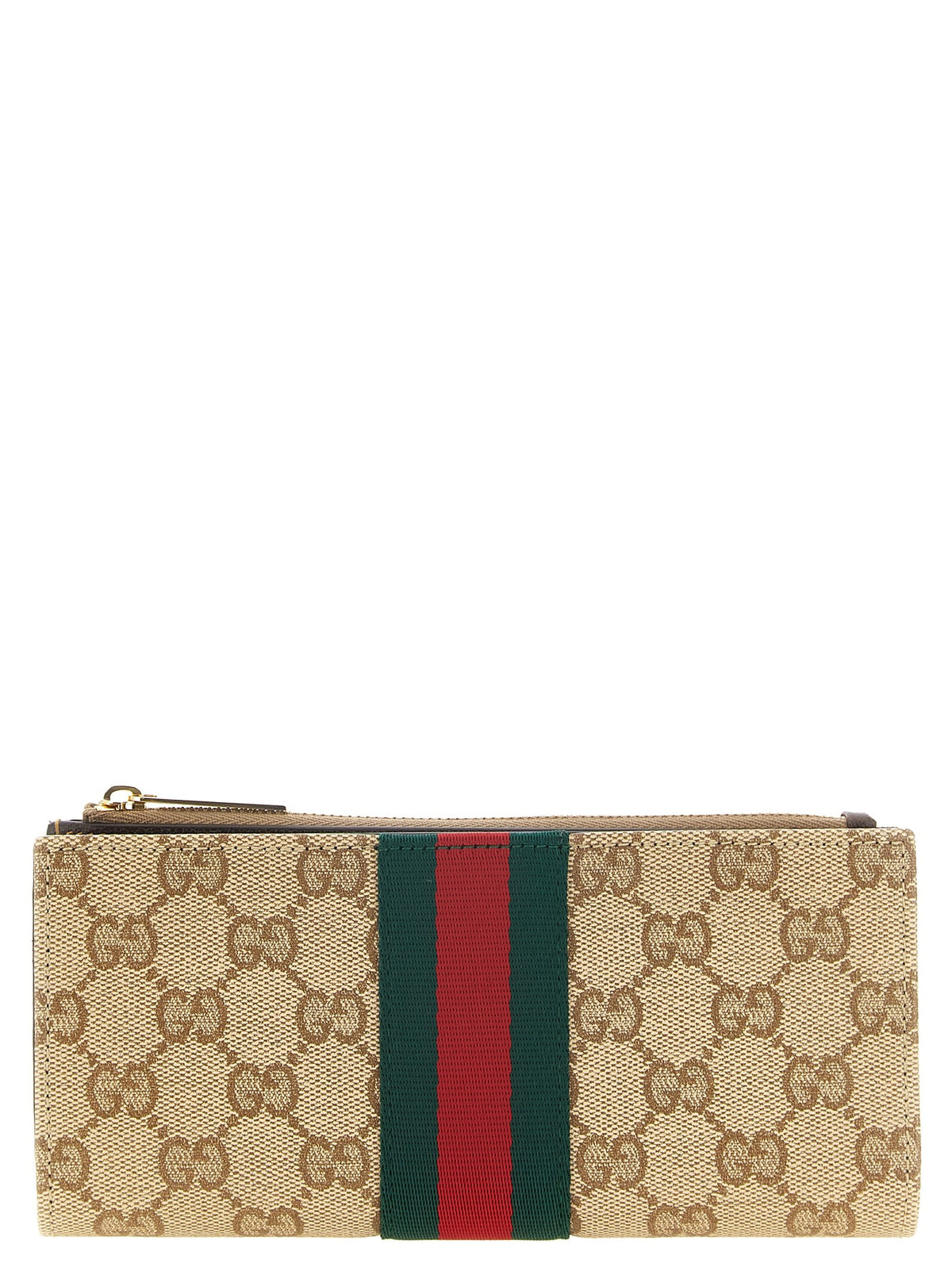 Gucci Web Long Wallet Beige