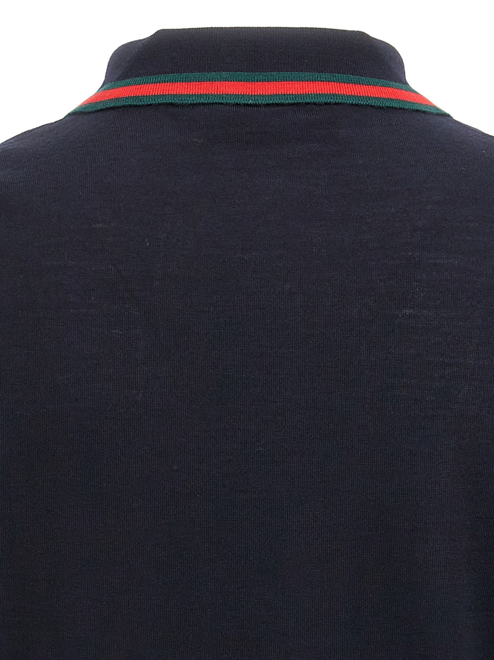 Gucci Web Ribbon Polo Shirt Blue