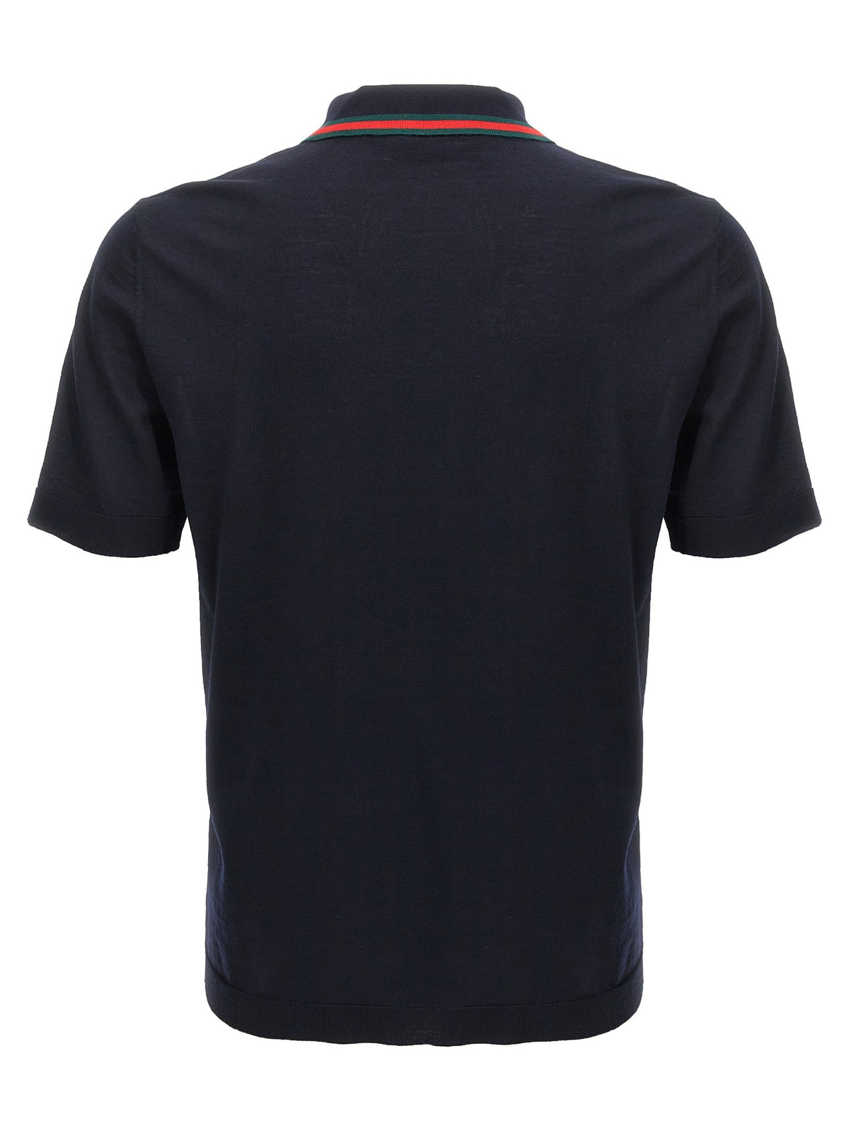 Gucci Web Ribbon Polo Shirt Blue, view 2