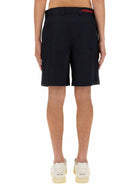 Gucci Men's Web Ribbon Shorts Blue, view 3