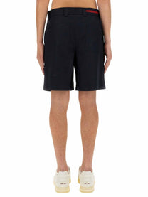 Gucci Men's Web Ribbon Shorts Blue, view 3