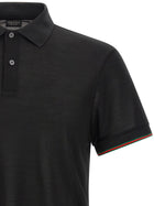 Gucci Web Silk Jersey Polo Shirt Black, view 3
