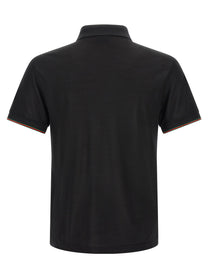 Gucci Web Silk Jersey Polo Shirt Black, view 2
