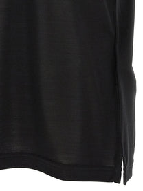 Gucci Web Silk Jersey Polo Shirt Black, view 4