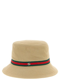Gucci Web Tape Bucket Hat Beige
