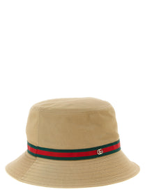 Gucci Web Tape Bucket Hat Beige