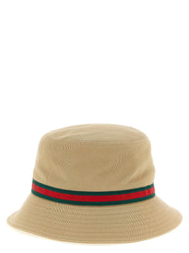 Gucci Web Tape Bucket Hat Beige