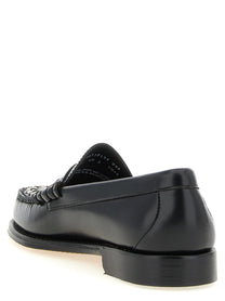 G.H. BASS Weejuns Larson Weave Loafers White