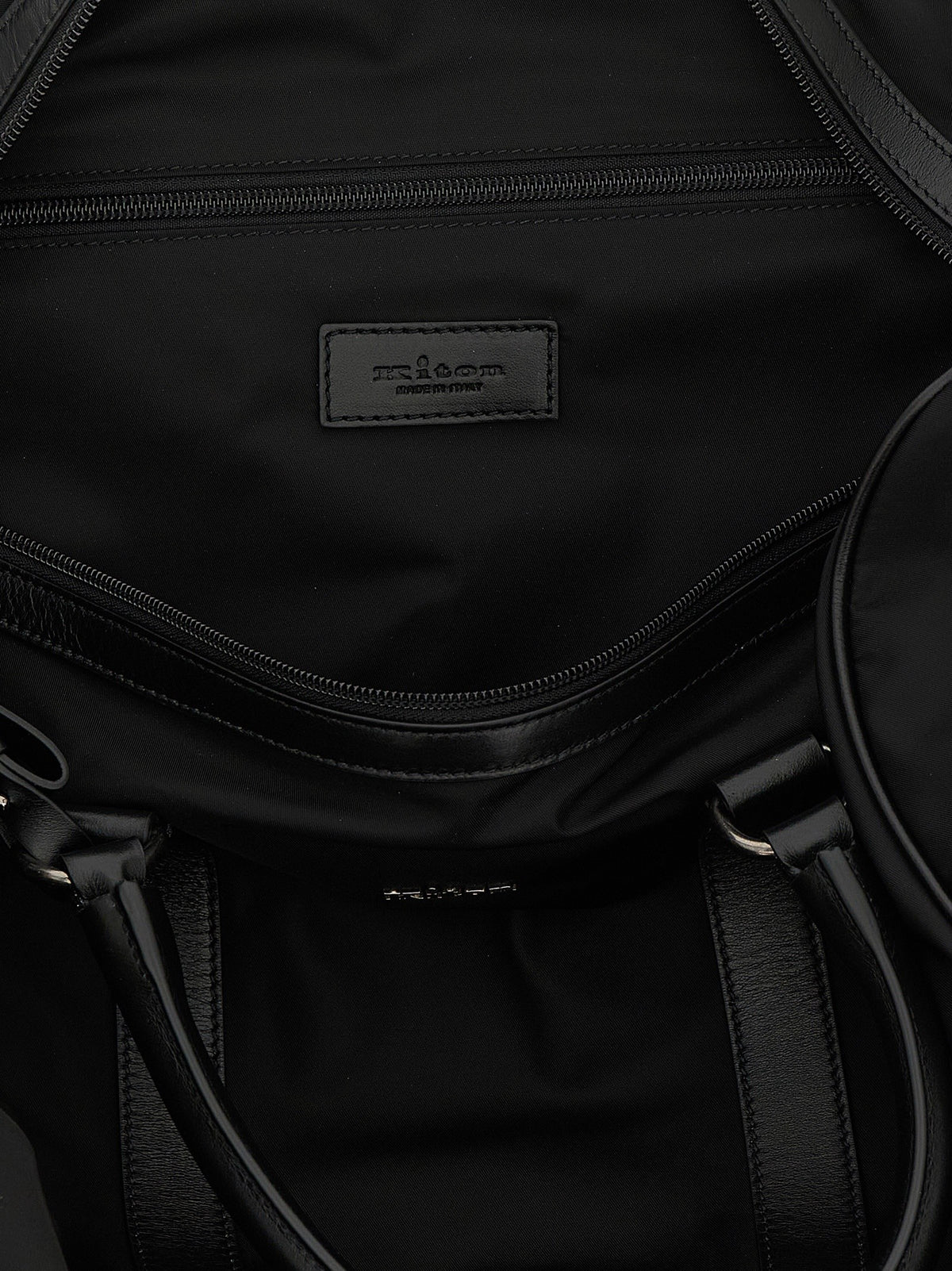 Kiton Weekend Duffel Bag Black, view 4