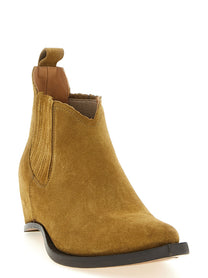 Maison Margiela Western Chelsea Heel Less Ankle Boots Brown