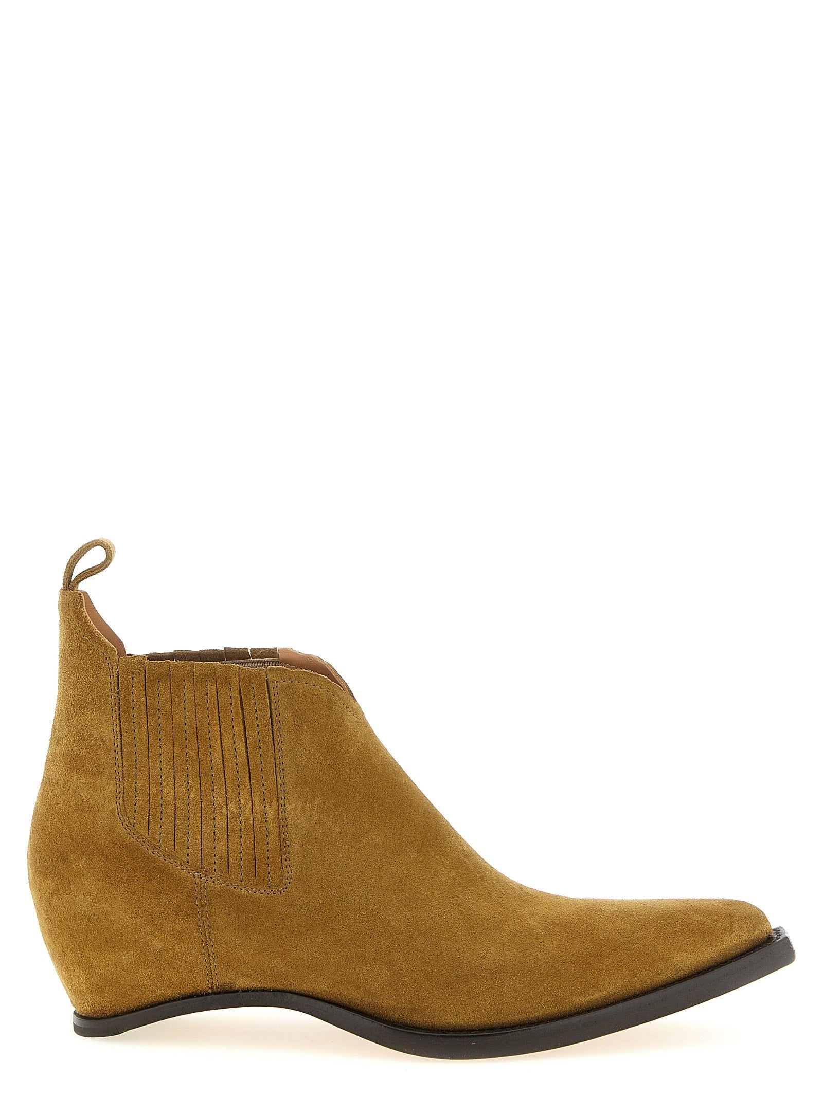 Maison Margiela Western Chelsea Heel Less Ankle Boots Brown