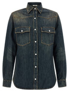Fendi Western Denim Shirt Blue
