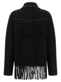 Guest In Residence Western Fringe Jacket Black