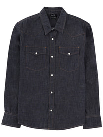 A.P.C Men's Western Shirt Blue
