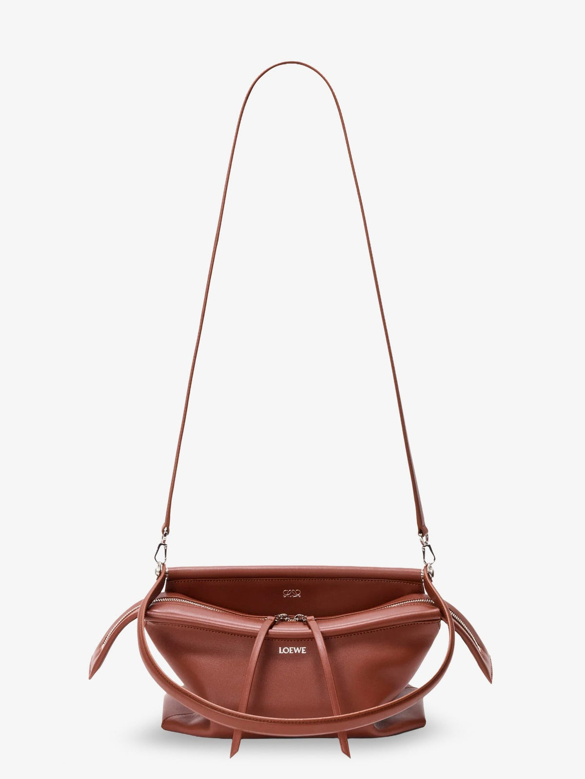 Loewe Women's Whisker Small Calfskin Handbag Brown, view 4