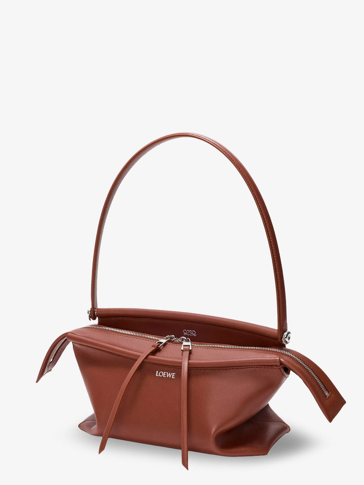 Loewe Women's Whisker Small Calfskin Handbag Brown, view 3