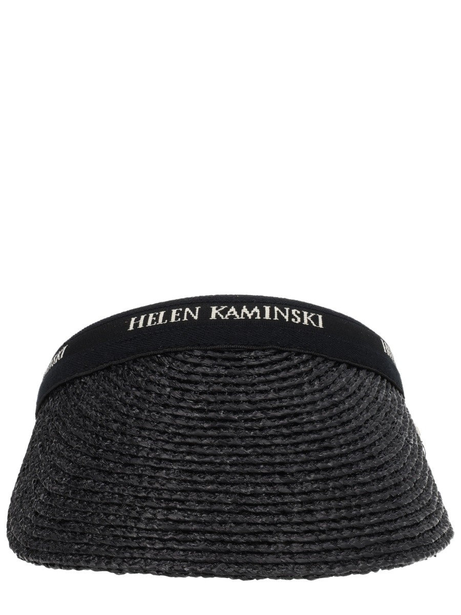 Helen Kaminski Women's White Visor Hat Black Helen Kaminski