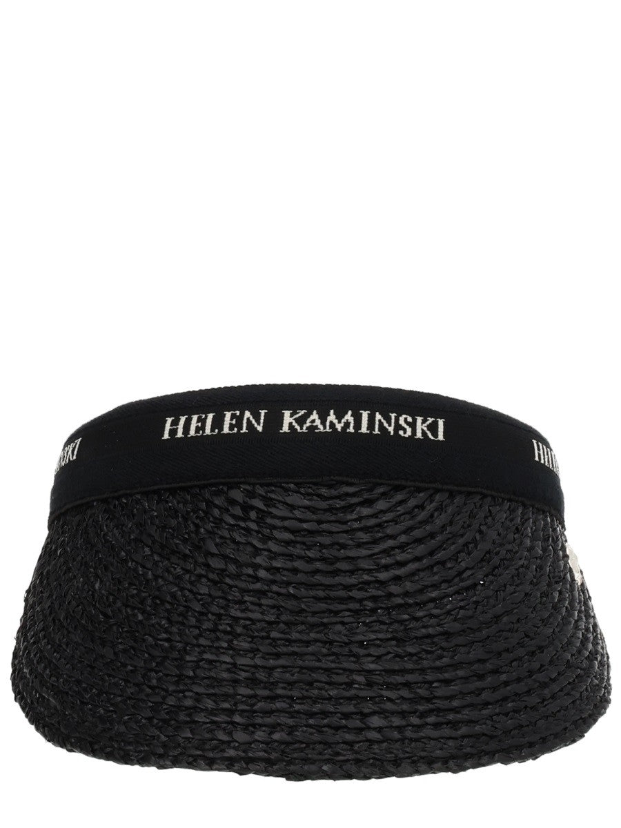 Helen Kaminski Women's White Visor Hat Black