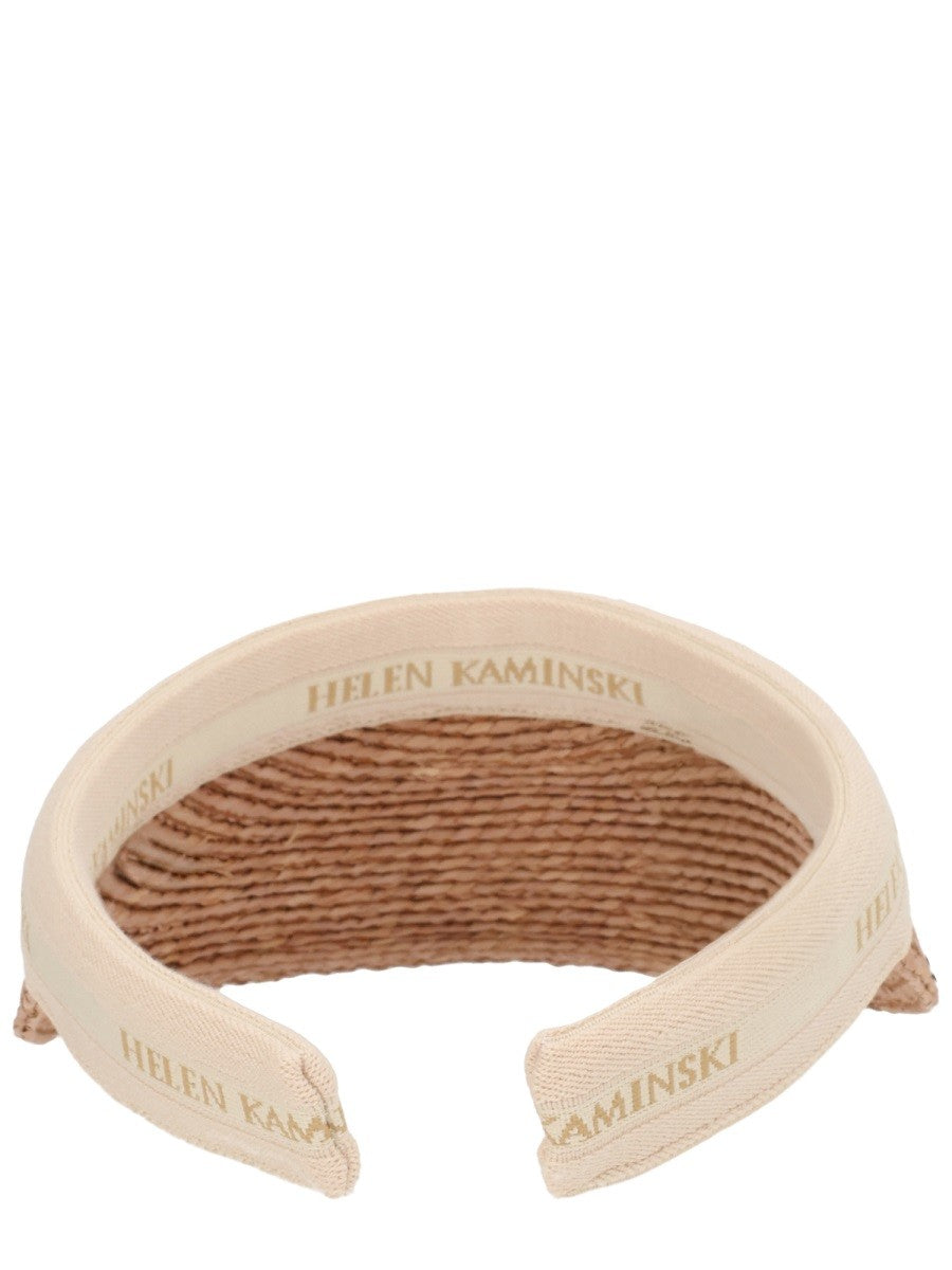 Helen Kaminski Women's White Visor Hat Beige Helen Kaminski