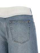 MM6 Maison Margiela White Carré Bermuda Shorts Blue, view 4