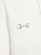 Gucci Men's White Denim Jacket White, view 5