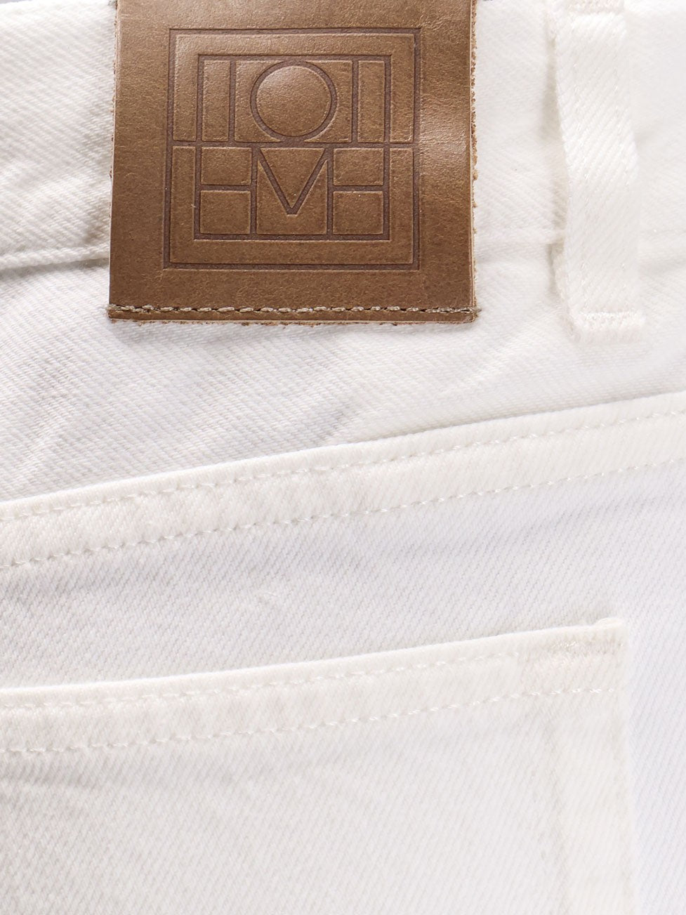 Toteme Women's White Denim Trousers White, view 5