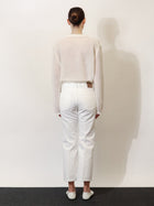 Toteme Women's White Denim Trousers White, view 3