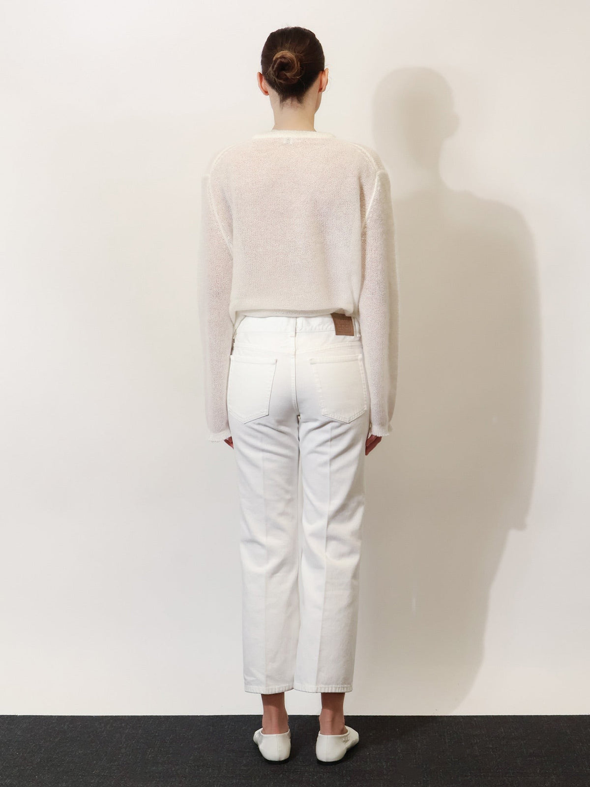 Toteme Women's White Denim Trousers White, view 3