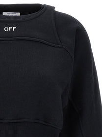 OFF-WHITE - OFF-WHITE - Logo embroidery sweatshirt - Women’s Sweatshirts