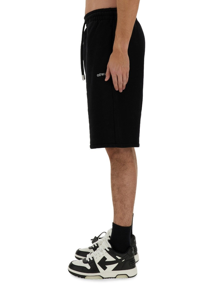 Off-white - Off White Bermuda With Logo - Men’s Clothing