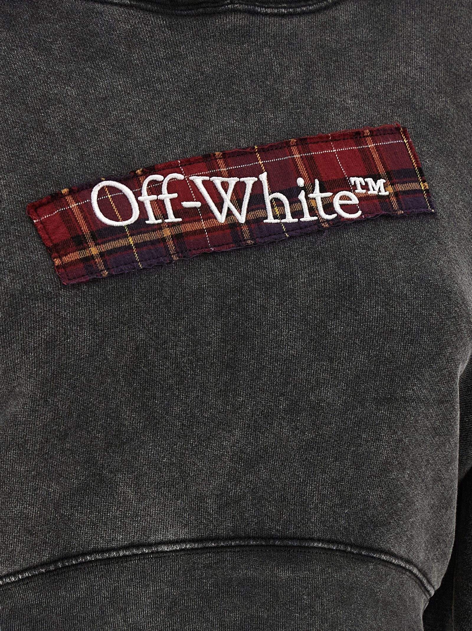 OFF-WHITE - OFF-WHITE - ’Check Flan Bookish’ hoodie - Women’s Sweatshirts