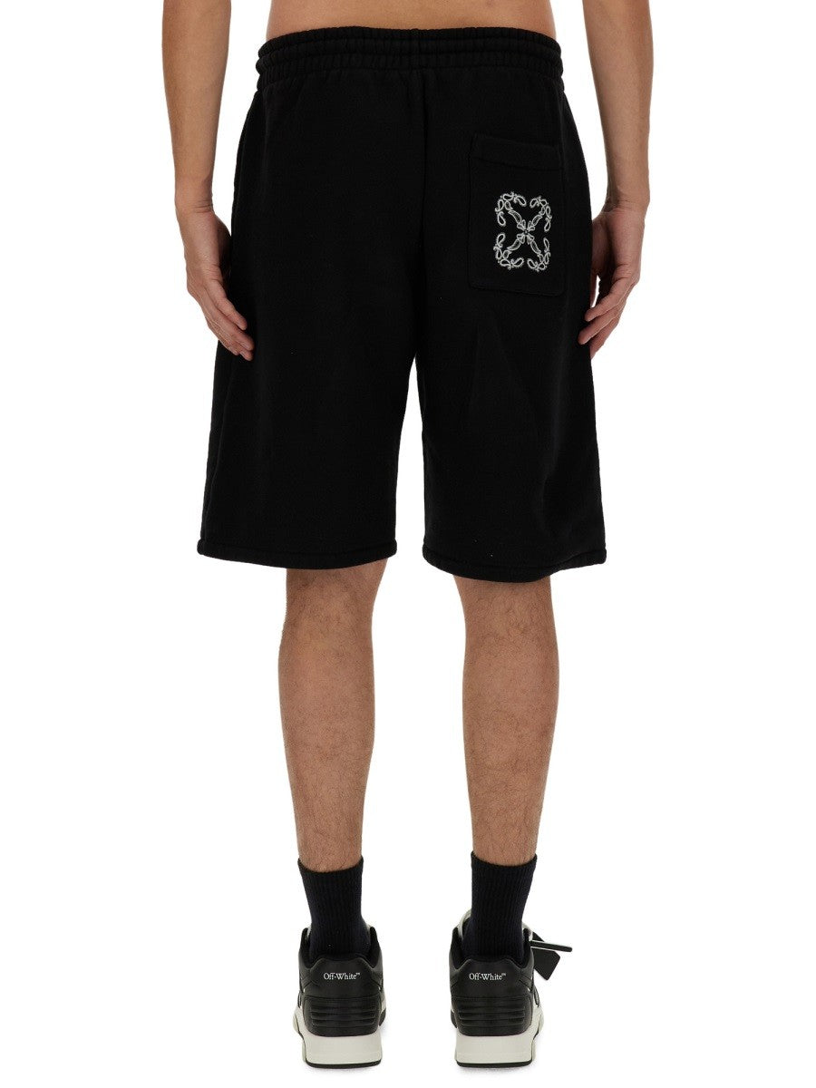 Off-white - Off White Bermuda With Logo - Men’s Clothing
