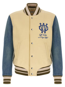 OFF-WHITE - OFF-WHITE - ’Gothic Wool Denim Varsity’ bomber jacket - Men’s Outerwear