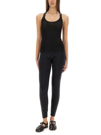 Off-white - Off White Viscose Top With Logo - Woman-&gt;Clothing-&gt;Tops