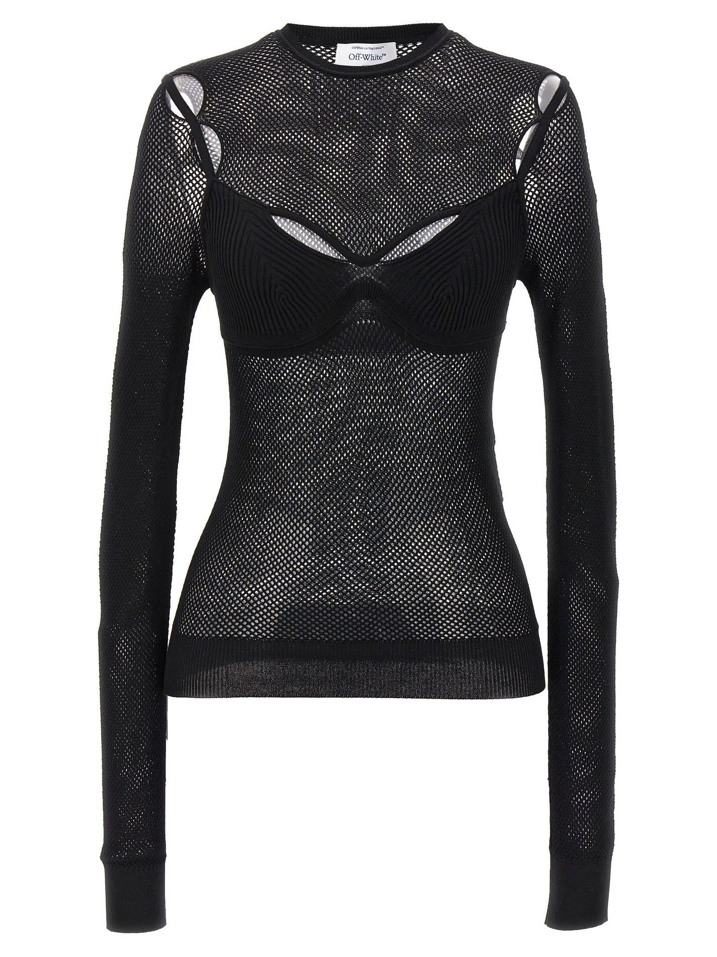 OFF-WHITE - OFF-WHITE - ’Net Arrow Bralette’ top - Women’s Tops