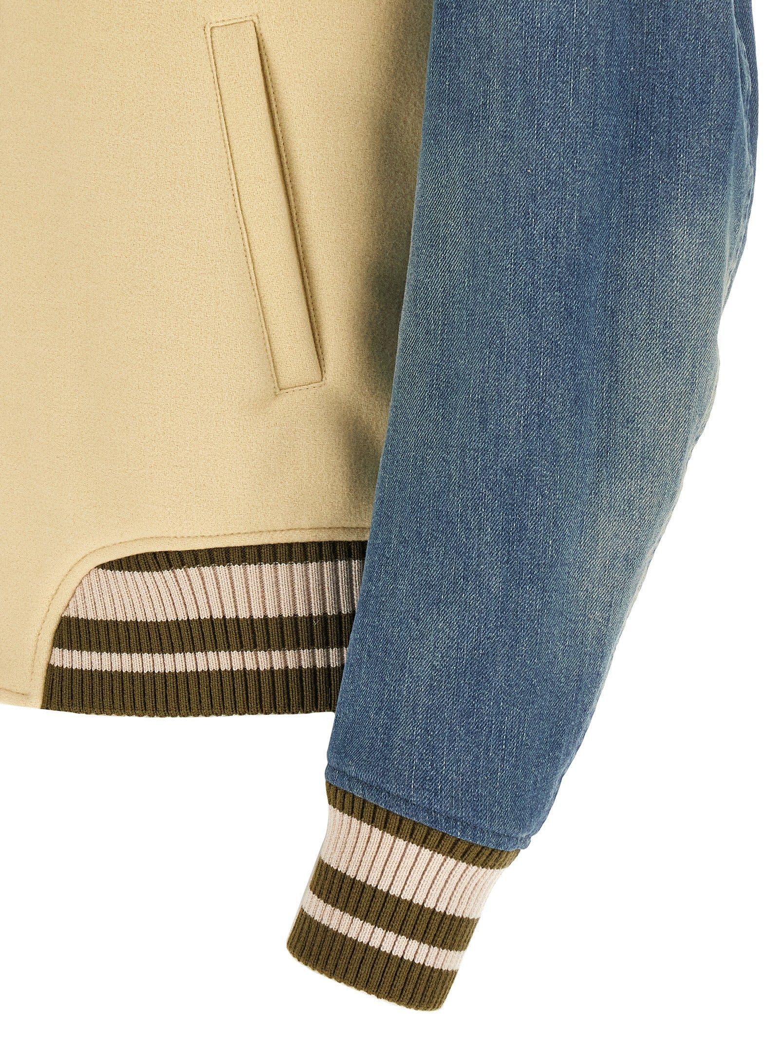 OFF-WHITE - OFF-WHITE - ’Gothic Wool Denim Varsity’ bomber jacket - Men’s Outerwear