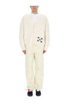 Off-White Men's Arrow Stitch Cardigan Beige