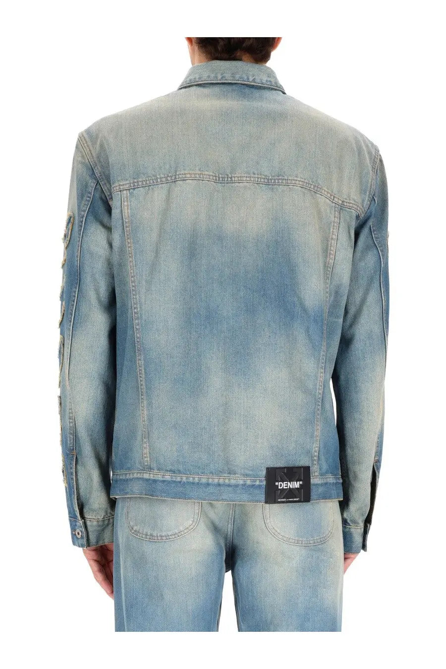 Off-White Men's Diag Raw Patch Jacket Blue, view 3