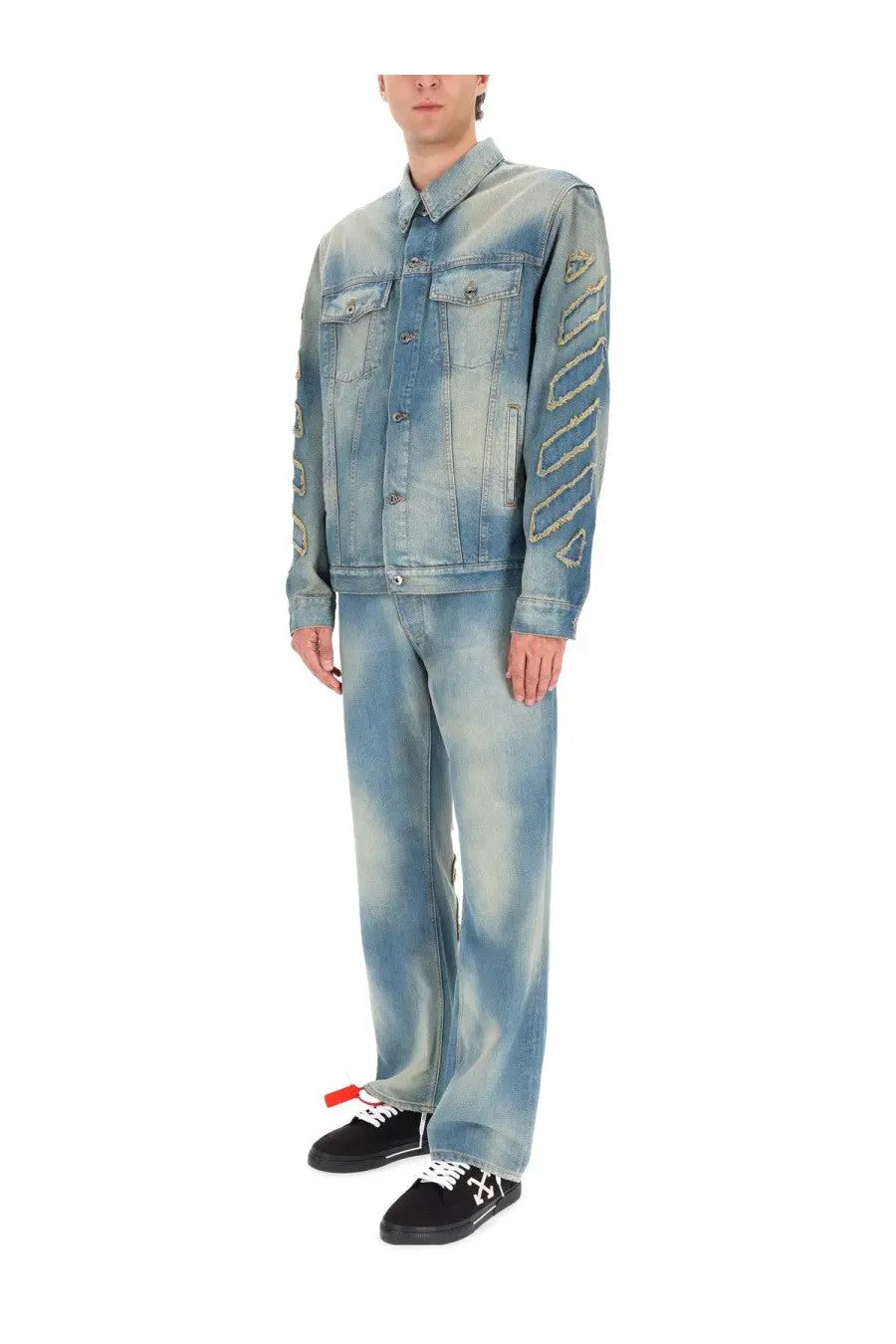 Off-White Men's Diag Raw Patch Jacket Blue, view 2