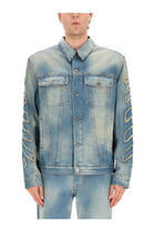 Off-White Men's Diag Raw Patch Jacket Blue