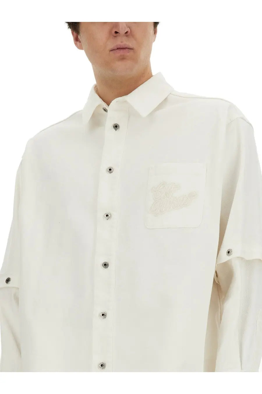 Off-White Men's Jacket Shirt White, view 4