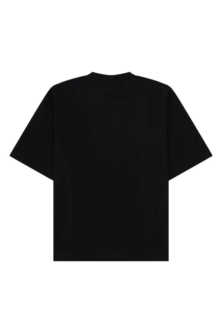 Off-white men’s black oversized crewneck t-shirt with minimalist design made from soft cotton fabric