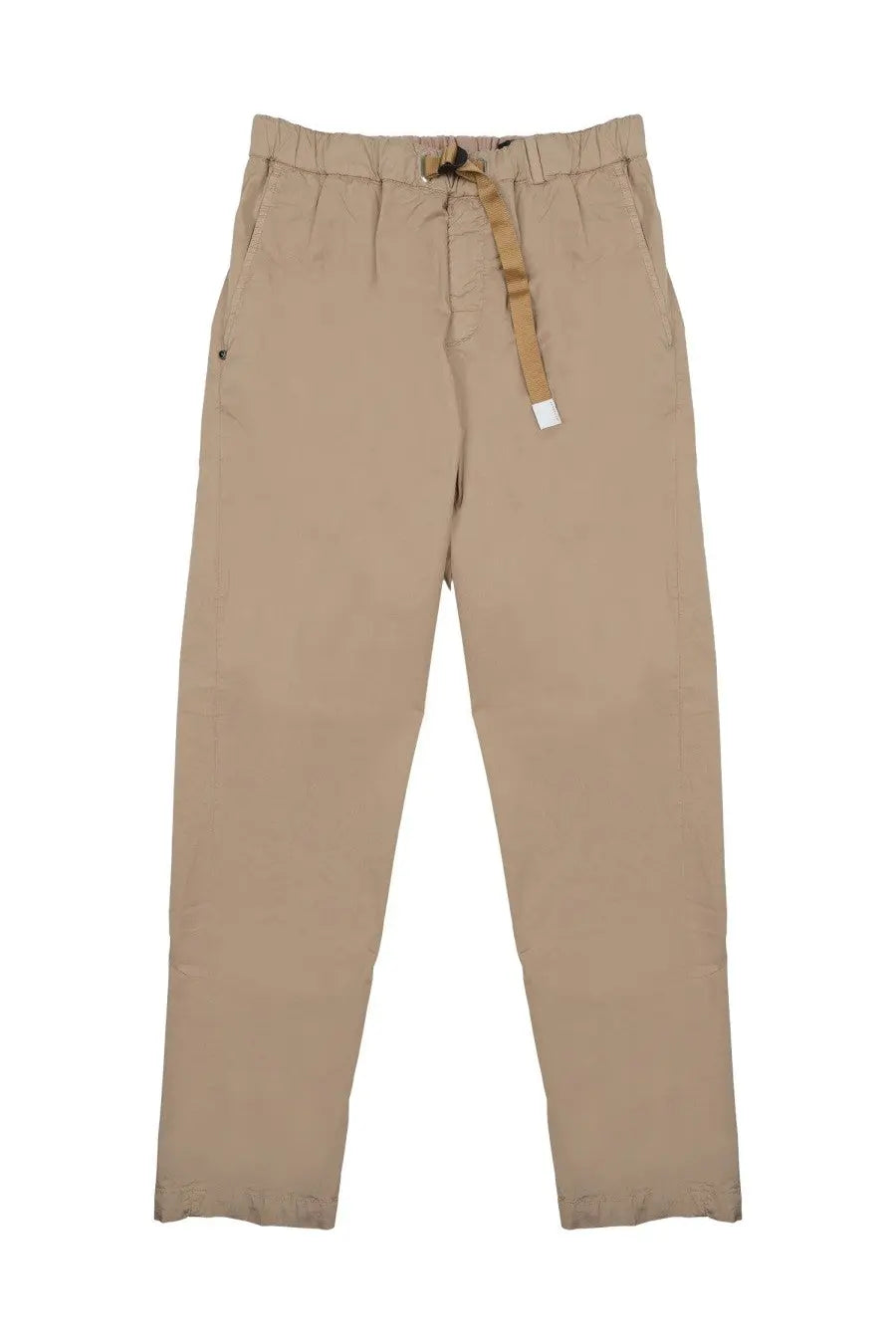 Beige chino pants with drawstring waistband and subtle side pockets white sand men’s pantalone in cotton