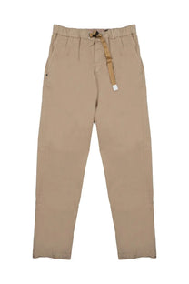 Beige chino pants with drawstring waistband and subtle side pockets white sand men’s pantalone in cotton