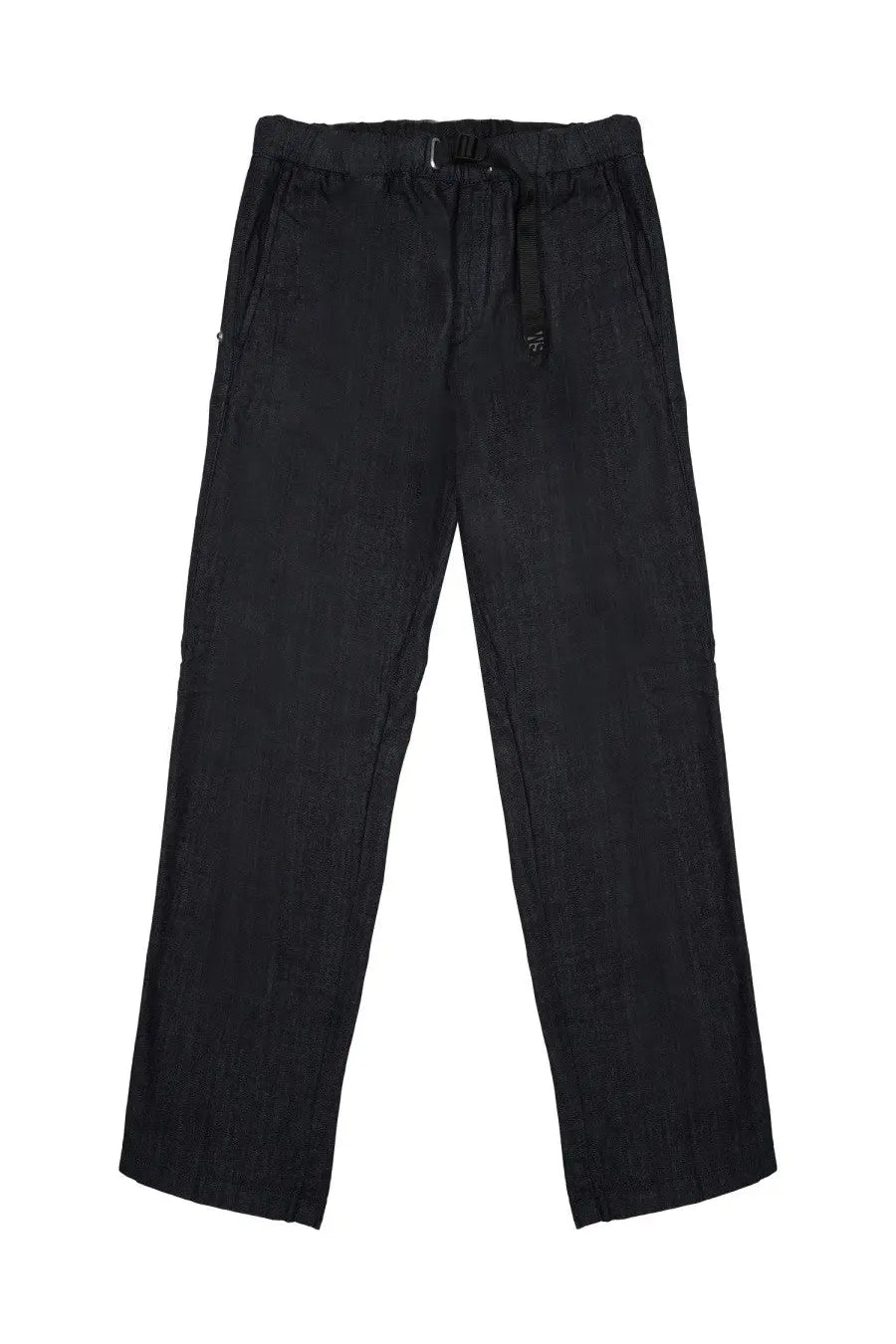 Black corduroy trousers with drawstring waistband and subtle stitching from white sand mens pantalone in cotone con cintura blue