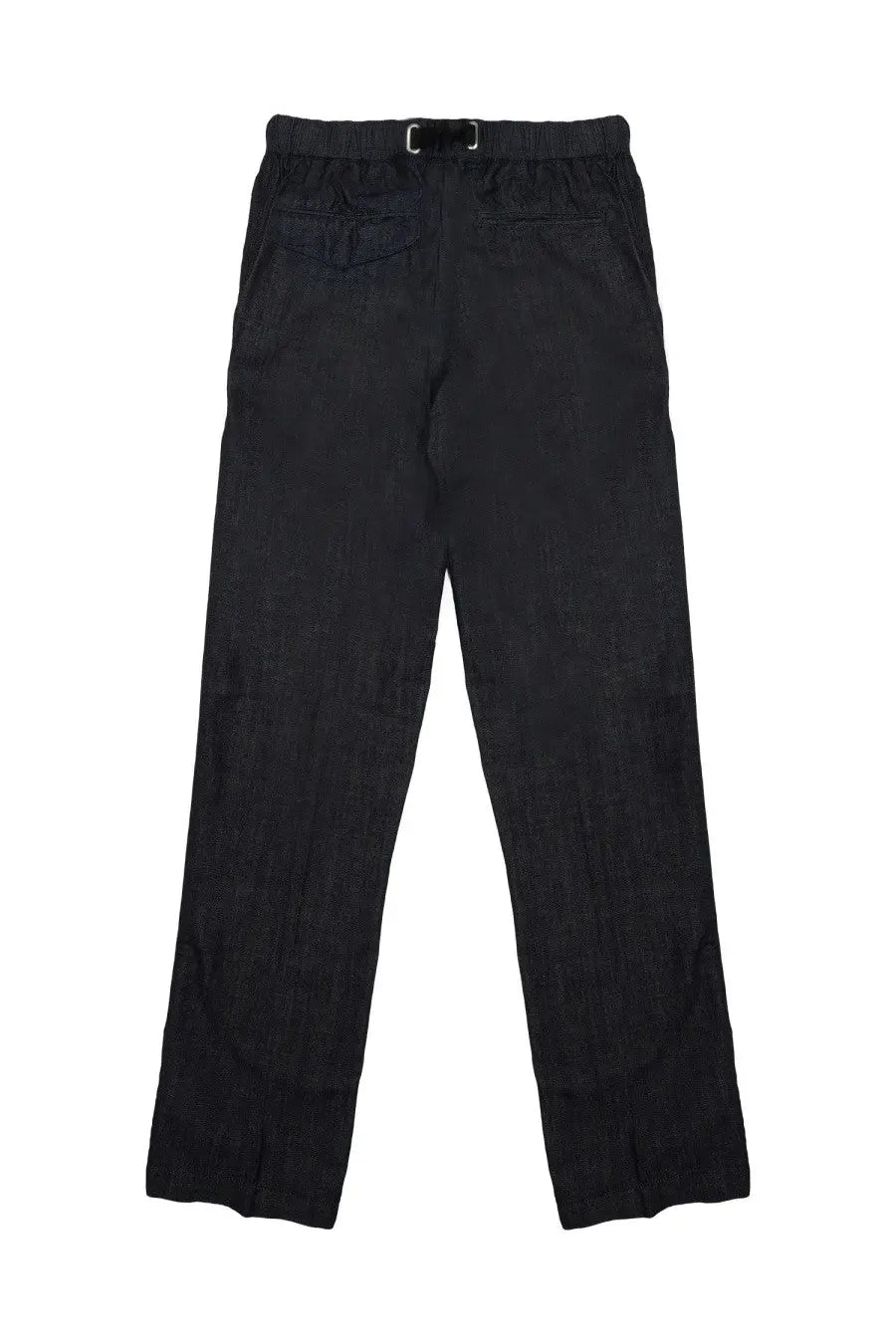 Black textured cotton trousers with elastic waistband and silver buckle from white sand men’s pantalone in cotone con cintura blue