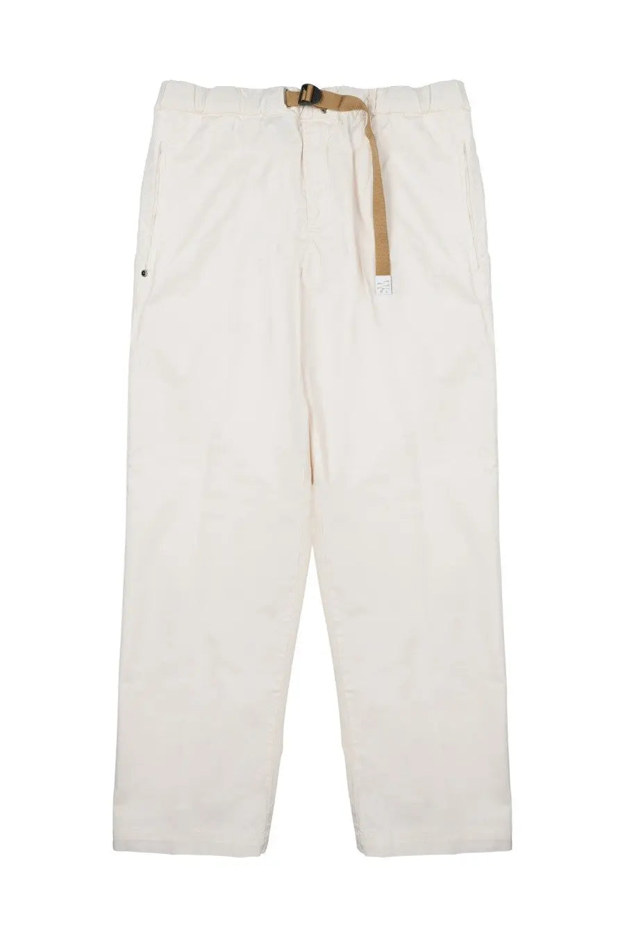 White Sand Men's Cotton Trousers with Belt White