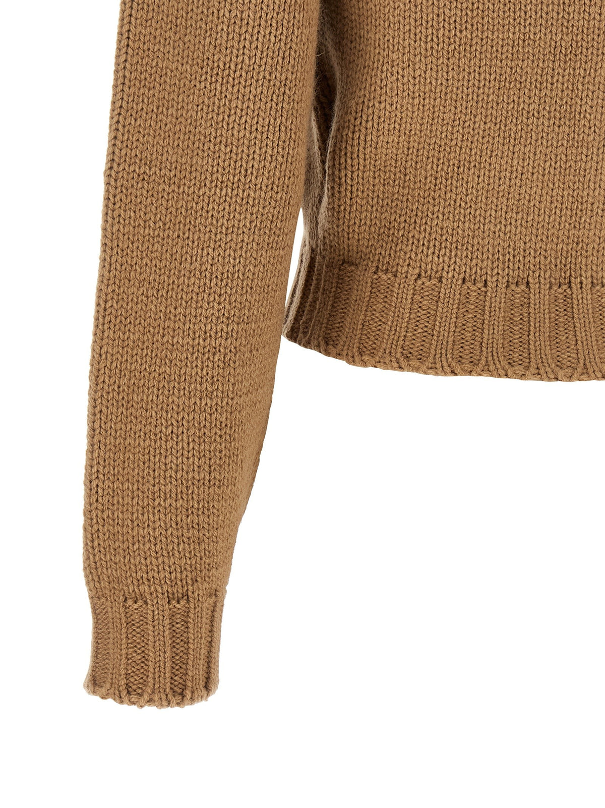 MM6 Maison Margiela White Stitch Line Cardigan Beige