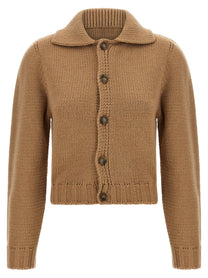MM6 Maison Margiela White Stitch Line Cardigan Beige